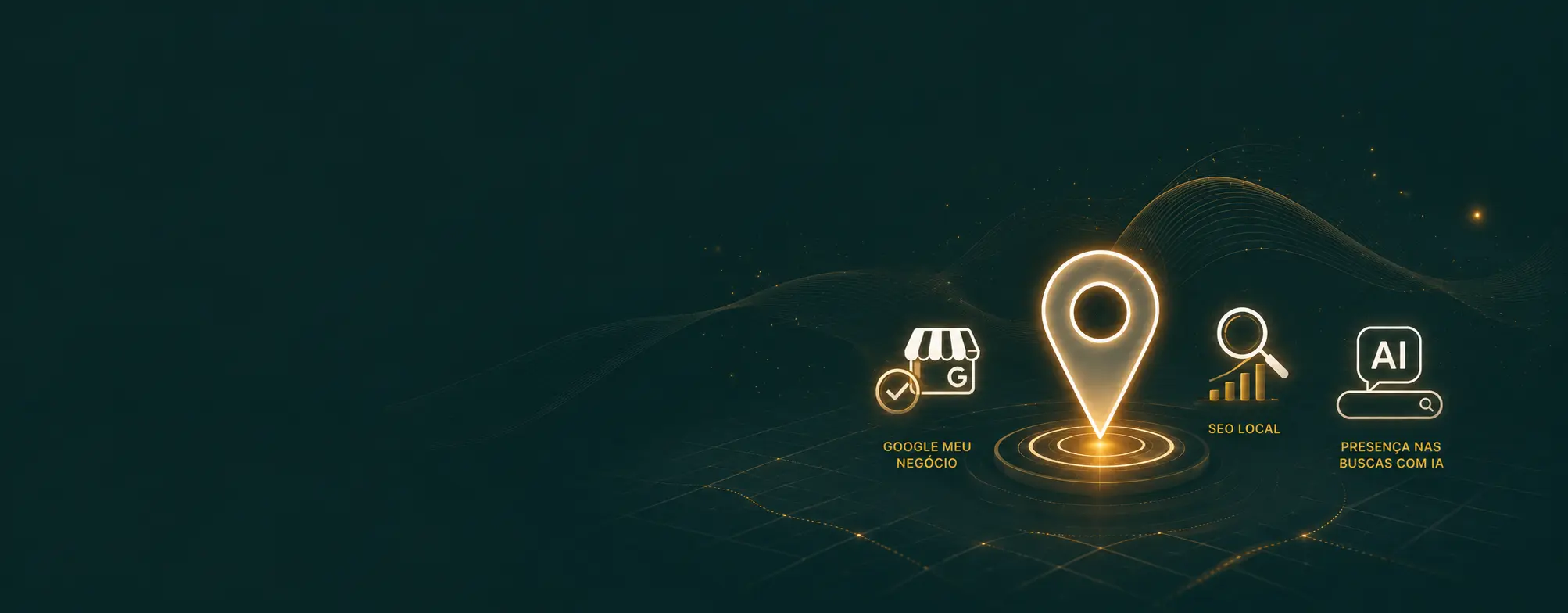 Ilustração sobre Google, SEO Local e presença digital